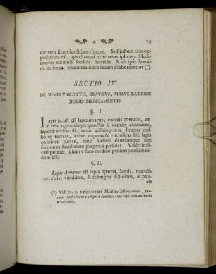 Sectio IV. De Nimis Violentis, Grauibus, Aliaue Ratione Noxiis Medicamentis.