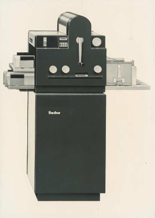 Schablonendrucker "260 DA" der Geha-Werke mit Schrank