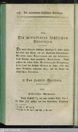 Die mittelbaren sächsischen Provinzen