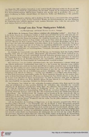(1954) Mai: Kampf um das Neue Stuttgarter Schloß