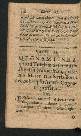 Caput XI. Quaenam Linea, quoad Tutelam deferendam altera sit potior ...