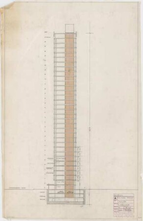 Schneider - Esleben, Paul; Kalkutta (Indien), Chowringee Road 44; Kalinga House, Verwaltungsgebäude - Querschnitt