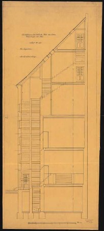 Kunsthandlung Eduard Schulte, Berlin: Schnitt der Nebentreppe 1:20
