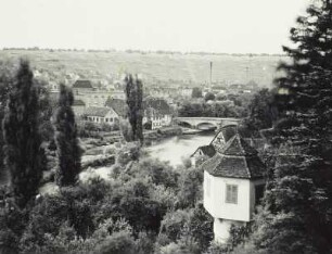 Besigheim, Stadtansicht : Besigheim. Stadtansicht über die Enz