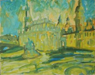 Blick über den Theaterplatz Dresden