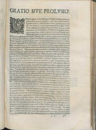 Oratio Sive Prolvsio.