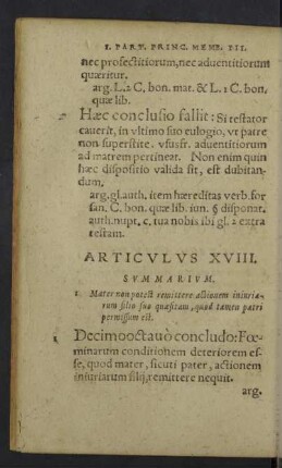 Articulus XVIII. - XXXI.
