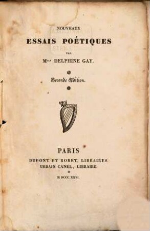 Nouveaux essais poétiques