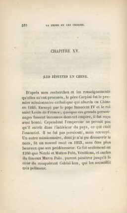 Chapitre XV. Les jésuites en Chine
