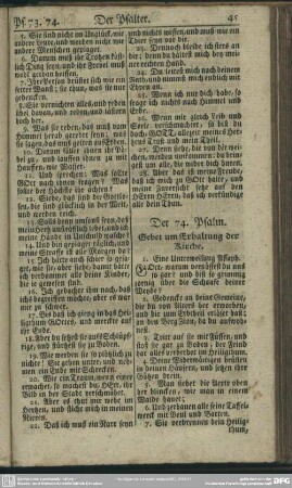 Der 74. Psalm