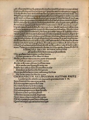 Iacobi Henrichmannis Indelfingensis Grammaticae Institvtiones : Exhortatio eiusdem ad pueros ut eloque[n]tiae studeant