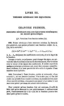 Livre III. Théorie Générale des Équations.