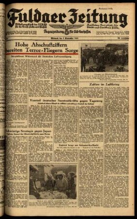 Ausgabe vom Mittwoch, den 01. September 1943.