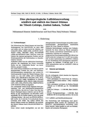 Eine photogeologische Luftbildauswertung nördlich und südlich des Enneri Dilénao im Tibesti-Gebirge, Zentral-Sahara, Tschad