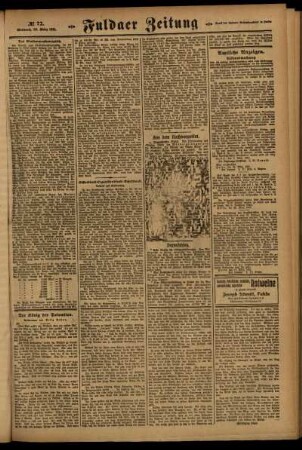 Zweite Ausgabe vom Mittwoch, den 30. März 1921.