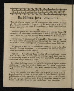 Ex Historia Juris Ecclesiastici.