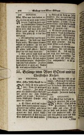 III. Gesänge vom Wort Gottes und der Christlichen Kirchen.