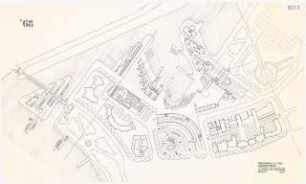 Freizeitanlage am Tegeler See, Berlin Schinkelwettbewerb 1969: Grundriss Erdgeschoss 1:500
