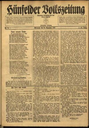 Ausgabe vom Mittwoch, den 31. Dezember 1919.