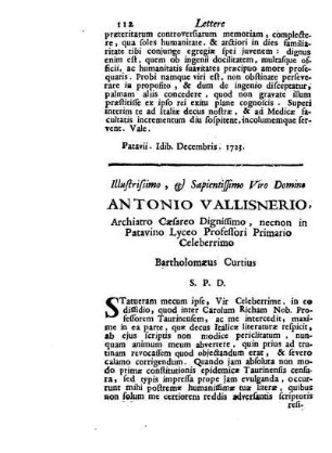 XV. Seconda Lettera des Sig. Vallisnieri al Sig. Corte