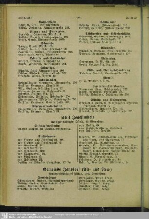Gemeinde Jonsdorf (Alt- und Neu-)