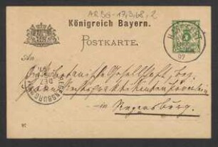 Brief von August Vill an Hermann Poeverlein