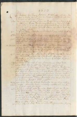 Zum Jahr 1657 (teilweise mit Kopftitel 1667 und 1656)