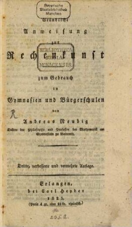 Gründliche Anweisung zur Rechenkunst