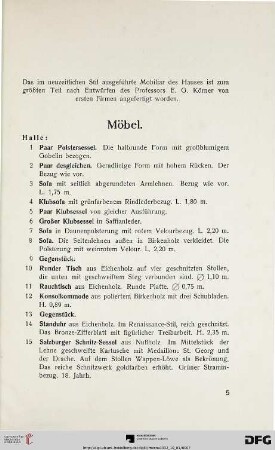 Möbel (Nr. 1-167)