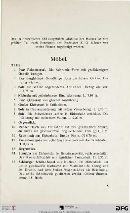 Möbel (Nr. 1-167)