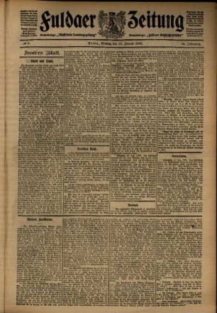 Zweite Ausgabe vom Montag, den 13. Januar 1908.