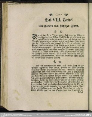 Das VIII. Capitel. Von schlechten oder flüchtigen Finten