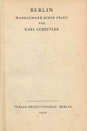 Berlin : Wandlungen einer Stadt