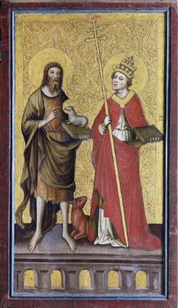 Berghofer Altar — Johannes der Täufer und Papst Silvester
