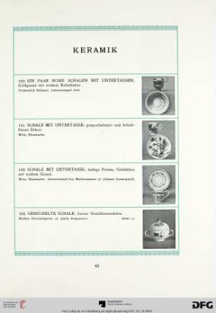 Keramik (Nr. 190-233)