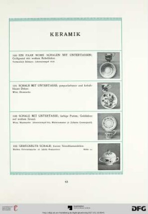 Keramik (Nr. 190-233)