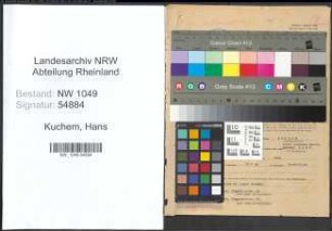Entnazifizierung Hans Kuchem , geb. 04.02.1896 (Prokurist)