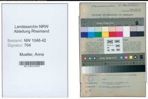 Entnazifizierung Anna Mueller , geb. 08.07.1889 (Fuersorgerin)