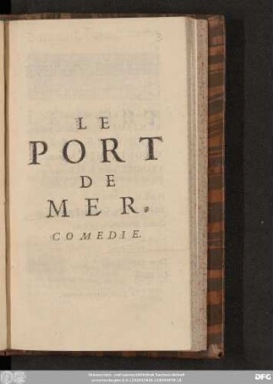 Le Port De Mer : Comedie