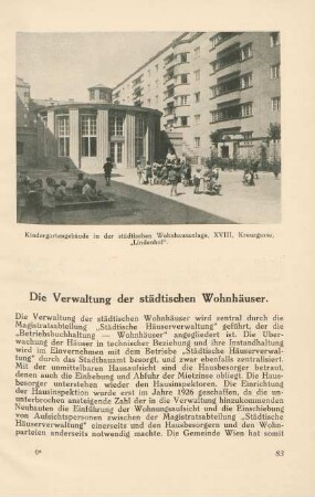 Die Verwaltung der städtischen Wohnhäuser.