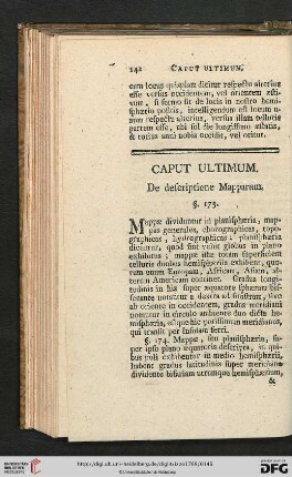 Caput ultimum: De descriptione Mapparum