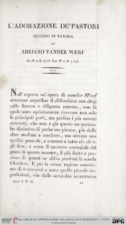 L´Adorazione de´Pastori quadro in tavola di Adriano Vander Werf