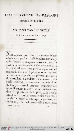 L´Adorazione de´Pastori quadro in tavola di Adriano Vander Werf