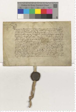 Dem Propst zu St. Johannis Leonard Langhe präsentiert Diderik Ellemberch den Verdener Kleriker Theodericus Wridel für eine Vikarie am Marienaltar der Lambertikapelle. [lat.]