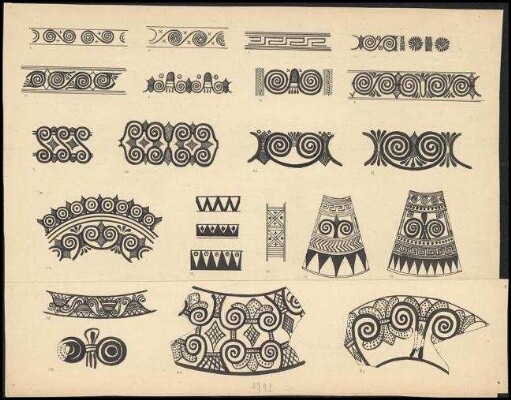 Zeichnung 27. Ornamentbänder