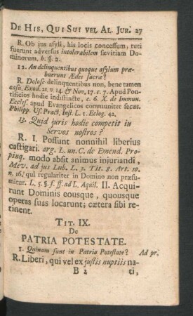 Tit. IX. De Patria Potestate