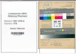 Entnazifizierung Heinrich Arens , geb. 07.09.1894 (Fuhrunternehmer)
