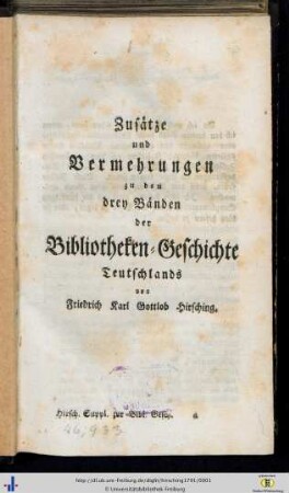 Zusätze und Vermehrungen.