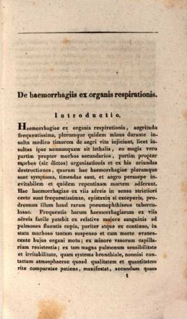 De haemorrhagiis ex organis respirationis : diss. inaug.