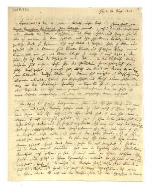 Brief an den "Herzogl. Sachsen Meiningisch. Kabinets Sekretär Hrn. Wagner"